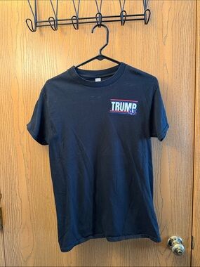 Black Graphic T-Shirt with TRUMP Logo